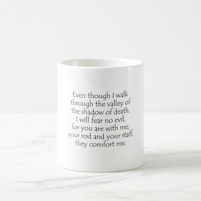 Psalm 23 4 coffee mug (Center)