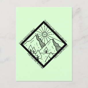Psalm 23 4 Fear No Evil Christian Bible Verse Postcard