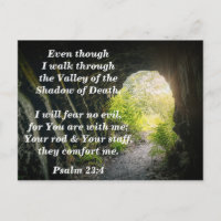 Psalm 23:4 I will Fear No Evil Bible Verse Memory