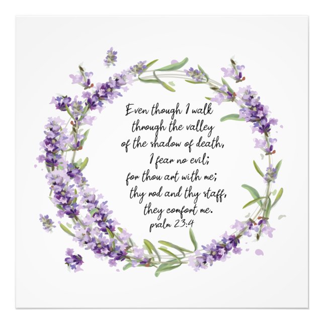 Psalm 23: 4   photo print (Front)