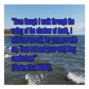 Psalm 23:4 WEBU Poster
