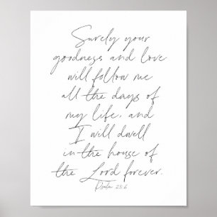 Psalm 23:6 Script Poster