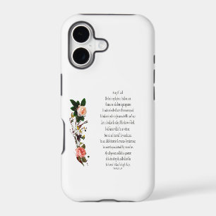 Psalm 23, A Song of David, Botanical iPhone case