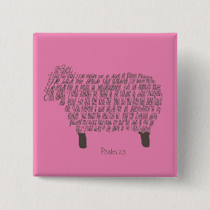 Psalm 23 Art 2 Inch Square Button