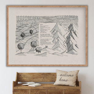 Psalm 23 Art, !, The Lord is my Shepherd, Bible WA Poster
