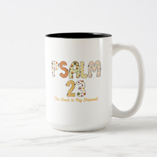 Psalm 23 Autumn Scripture Two-Tone Coffee Mug