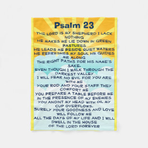 Psalm 23 bay fleece blanket