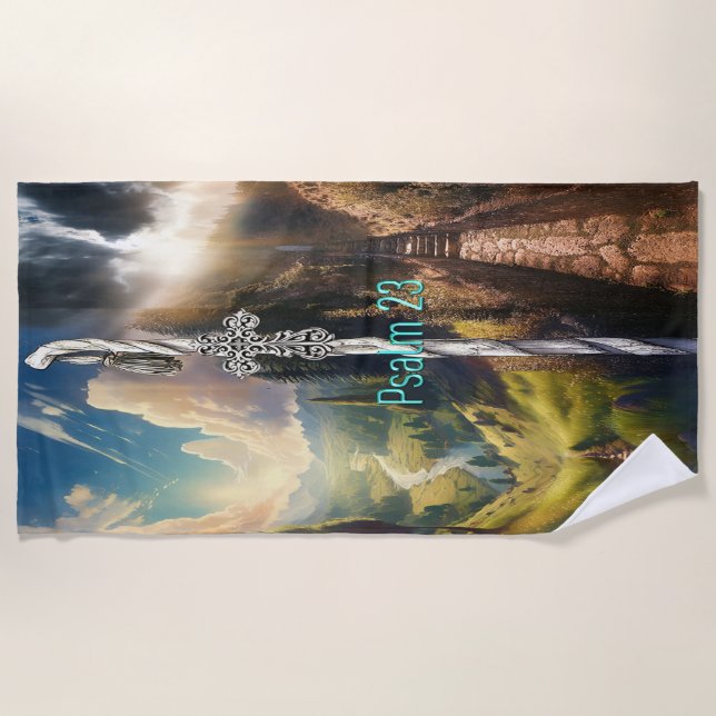 Psalm 23 beach towel (Front)