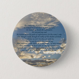 Psalm 23 Beautiful Bible Verse Christian 2 Inch Round Button