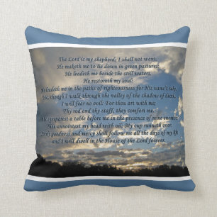 Psalm 23 Beautiful Bible Verse Christian Throw Pillow