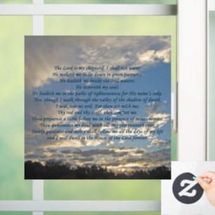 Psalm 23 Beautiful Bible Verse Christian Window Cling