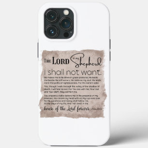 Psalm 23 Bible Scripture Vintage Paper iPhone 13 Pro Max Case