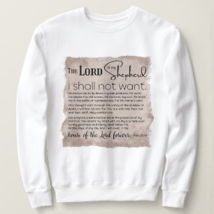 Psalm 23 Bible Scripture Vintage Paper Sweatshirt