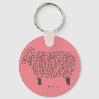 Psalm 23 Bible Verse Keychain
