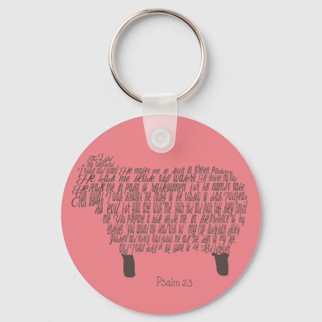 Psalm 23 Bible Verse Keychain (Front)