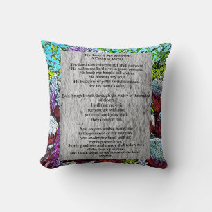 Psalm 23 biblical quote throw pillow