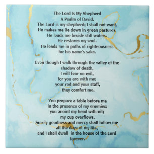 Psalm 23 biblical quotes tile