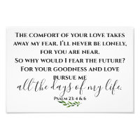 Psalm 23 Black and White Scripture Wall Art Photo