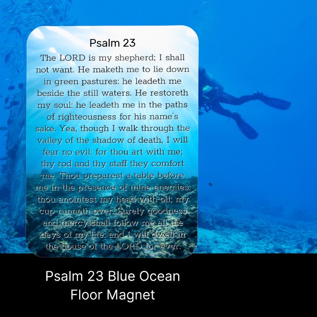 Psalm 23 Blue Ocean Floor Magnet (Creator Uploaded)
