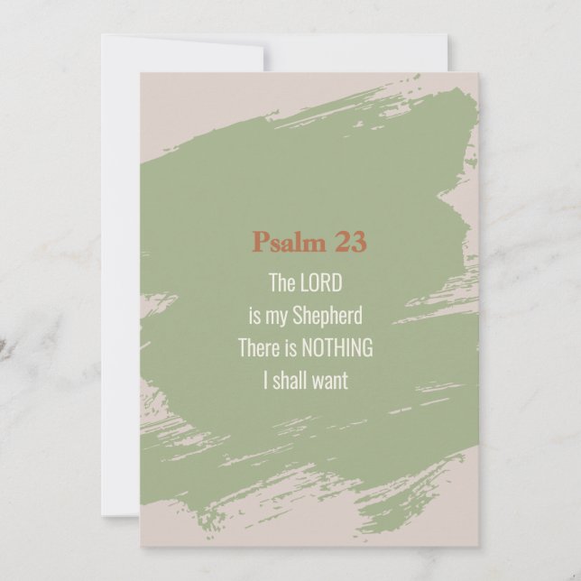 Psalm 23 Carte d'Ecriture - Imprimer ou télécharge (Devant)