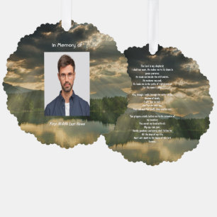 Psalm 23 Celebration of Life Service  Ornament Card
