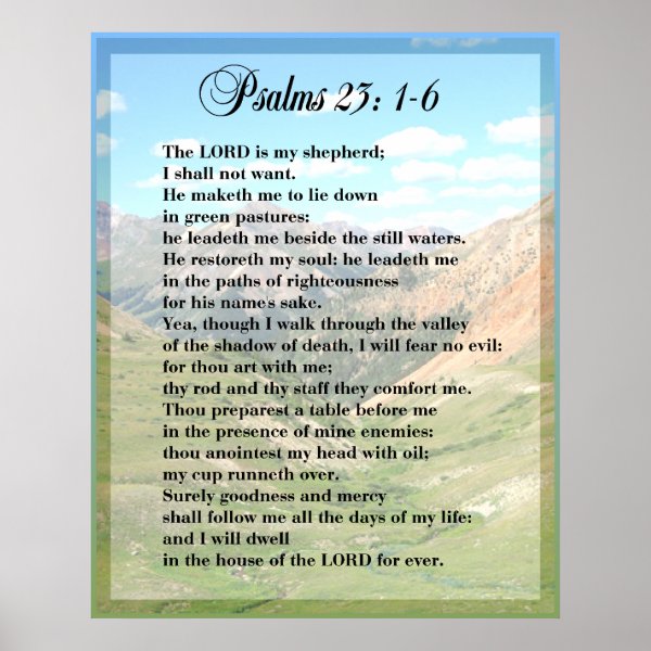 Psalm 23 Gifts On Zazzle CA Psalm 23 Gifts On Zazzle CA