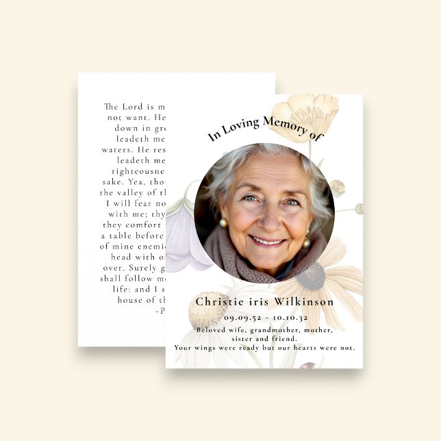 Psalm 23 Funeral Prayer Memorial Card (Creator Uploaded)