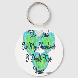 Psalm 23 hearts keychain