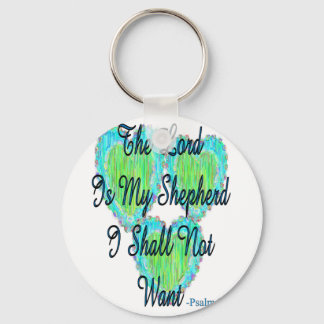 Psalm 23 hearts keychain