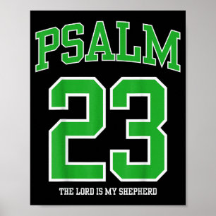 Psalm 23 Jersey The Lord Is My Shepherd Green Past Poster