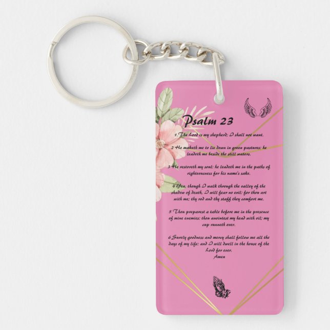 Psalm 23   keychain (Front)