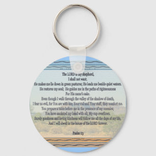 Psalm 23 keychain