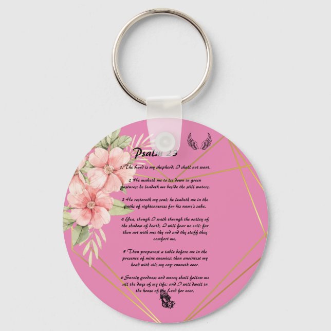 Psalm 23   keychain (Front)