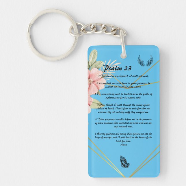 Psalm 23   keychain (Front)