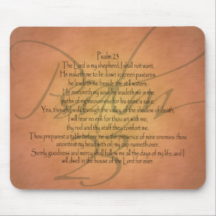 Psalm 23 KJV Christian Bible Verse Mouse Pad
