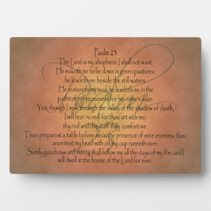 Psalm 23 KJV Christian Bible Verse Plaque