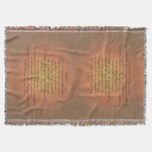 Psalm 23 KJV Christian Bible Verse Religious Throw Blanket