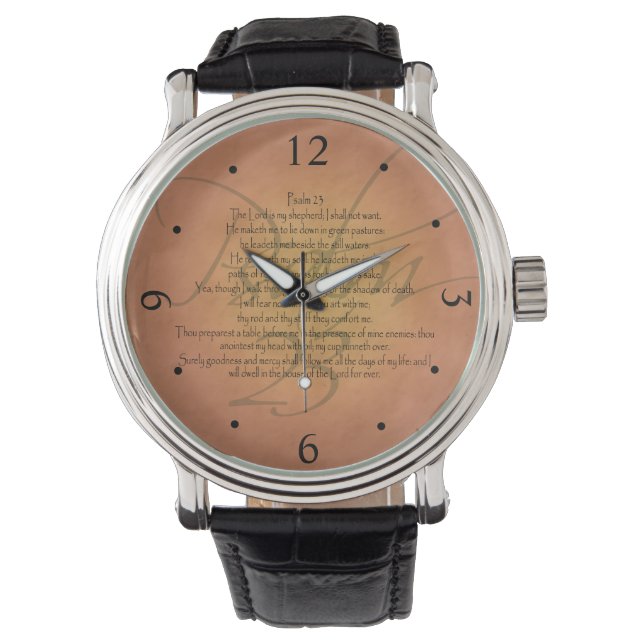 Psalm 23 KJV Christian Bible Verse Watch (Front)