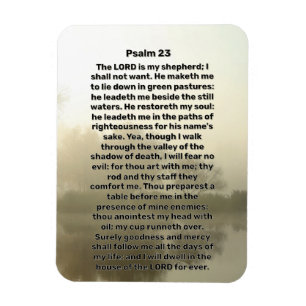 Psalm 23 Lake Reflections Christian Magnet