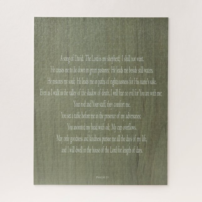 Psalm 23, Lord, Wood Pattern, 520 pcs, Hard Puzzle (Vertical)