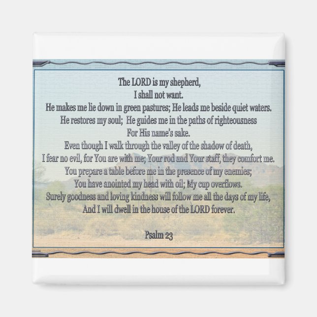 Psalm 23 magnet (Front)