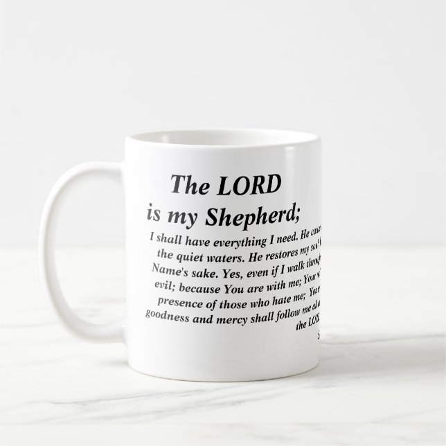 Psalm 23- modern version- Mug (Left)