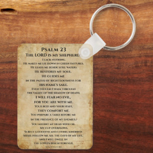 Psalm 23  { NHEB version.} Keychain