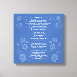 Psalm 23 NIRV, Canvas Print