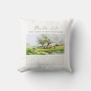 Psalm 23 NIV The Lord is My Shepherd  Throw Pillow
