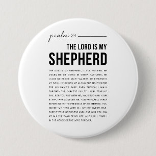Psalm 23 NKJV The Lord is My Shepherd 3 Inch Round Button