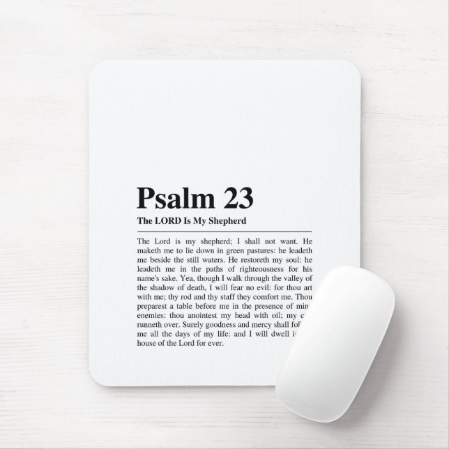 Psalm 23 NKJV The Lord is My Shepherd Mouse Pad (With Mouse)