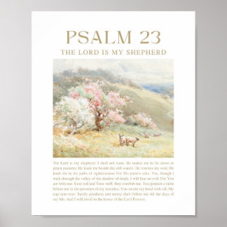 Psalm 23 NKJV The Lord is My Shepherd Poster