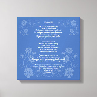 Psalm 23 NLT, Canvas Print