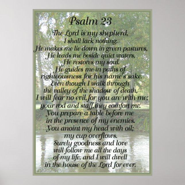 Psalm 23 on Oxford park background Poster (Front)